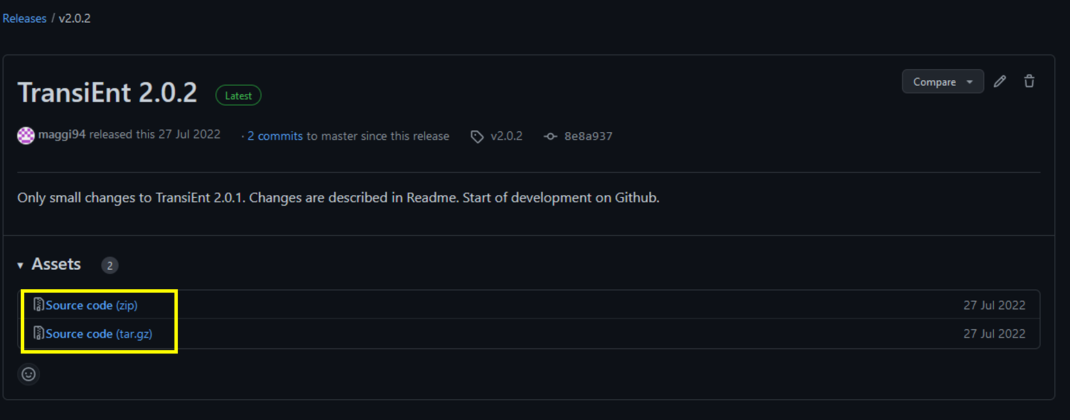 Download area on Release Page of TransiEnt Library on Github