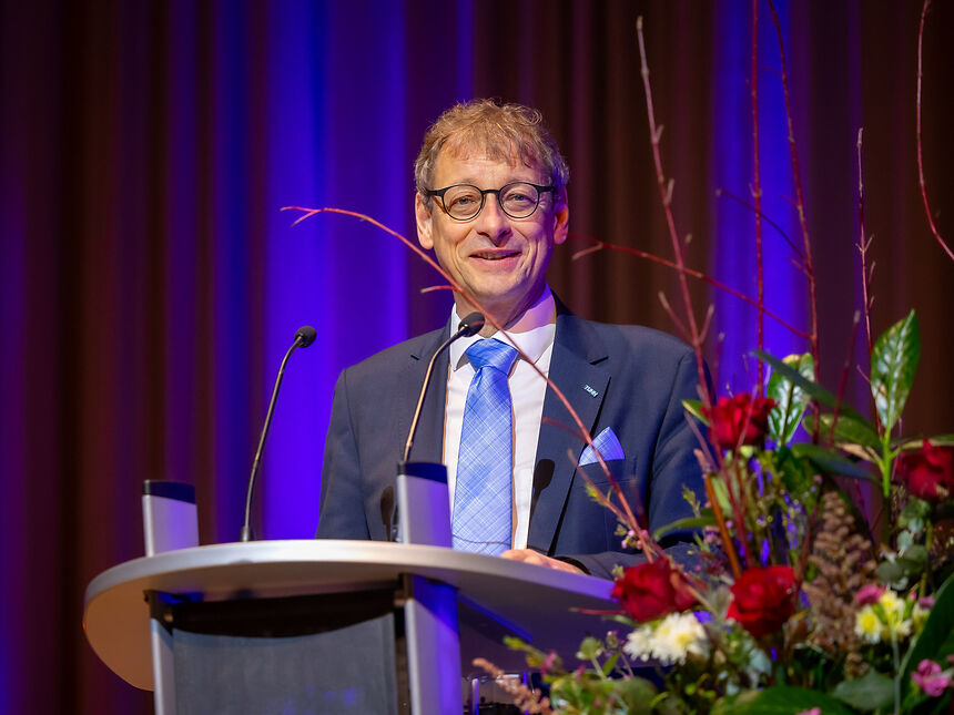 a man holding a speech