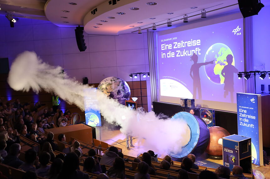 a fog machine on stage