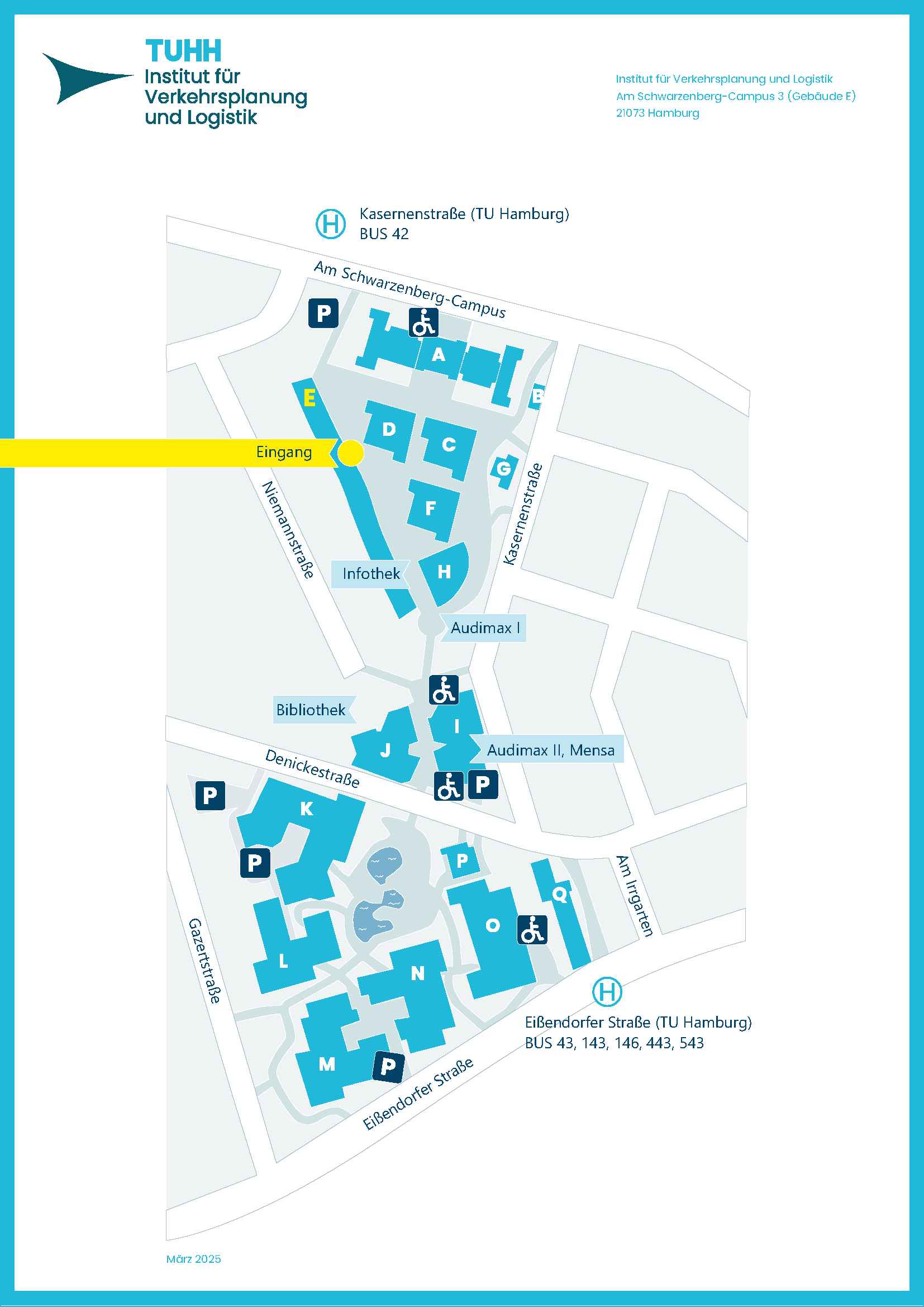 Lageplan des Campus